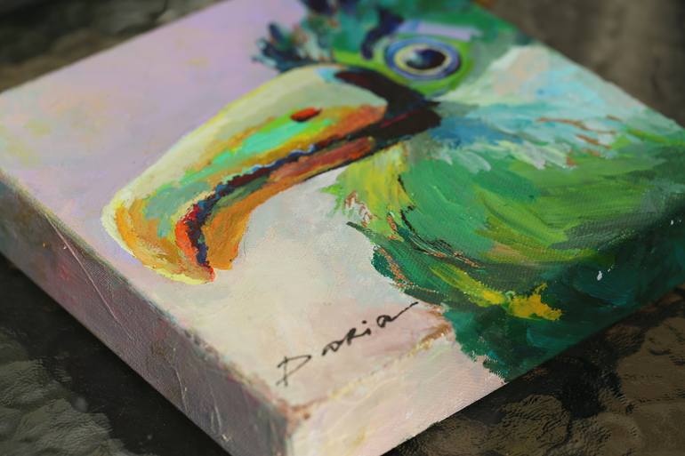 Original Art Deco Animal Painting by Daria Bagrintseva