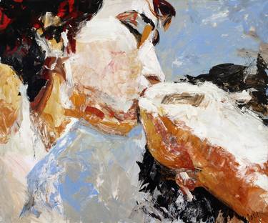 Original Expressionism Erotic Paintings by Daria Bagrintseva