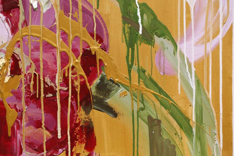 Original Art Deco Botanic Painting by Daria Bagrintseva