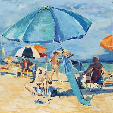 Print of Expressionism Beach Paintings by Daria Bagrintseva