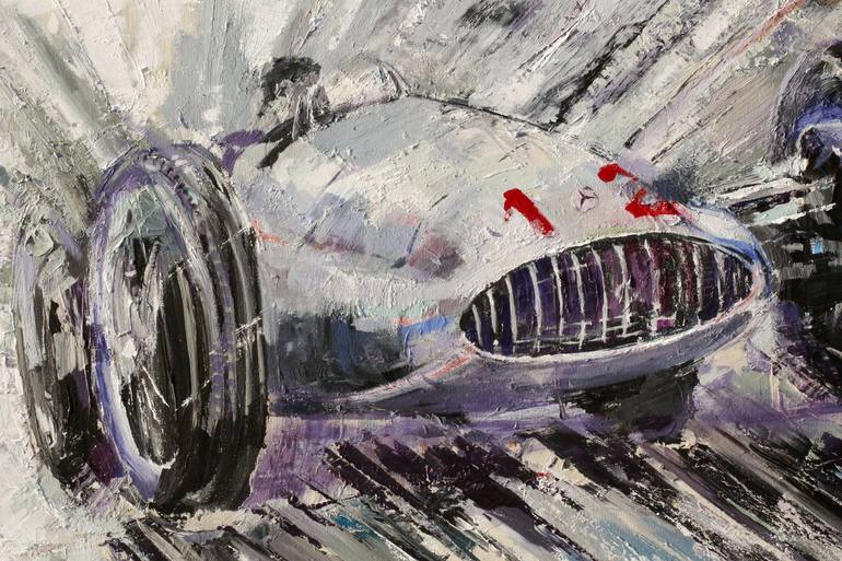 Original Expressionism Automobile Painting by Daria Bagrintseva