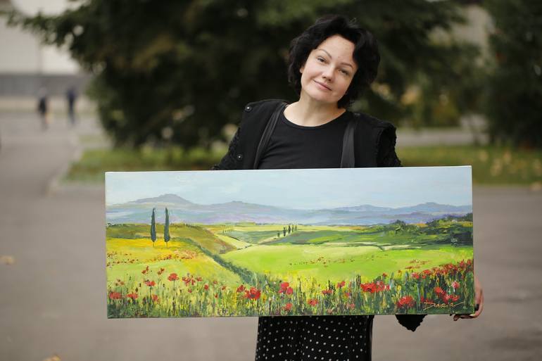 Original Fine Art Landscape Painting by Daria Bagrintseva
