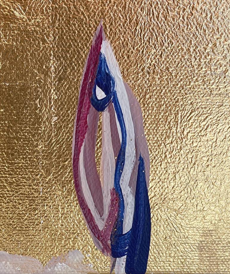 Original Art Deco Nude Painting by Daria Bagrintseva