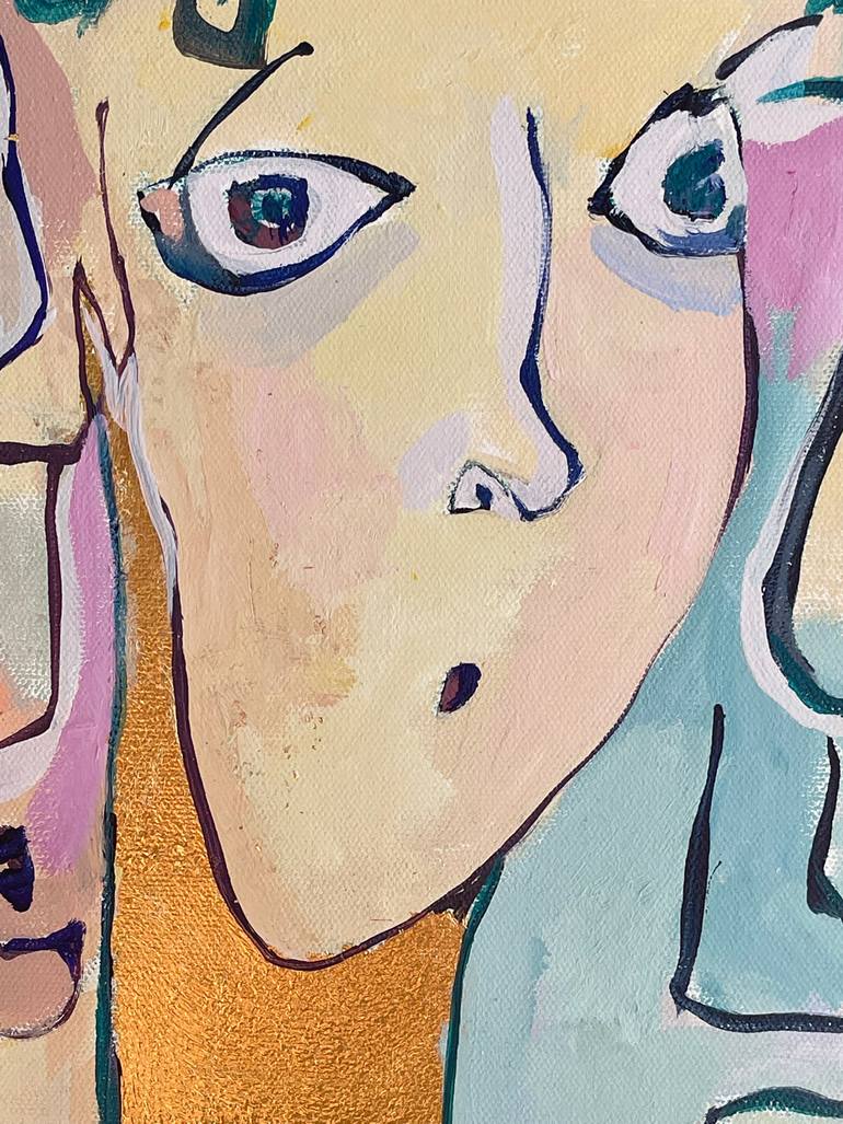 Original Art Deco Nude Painting by Daria Bagrintseva