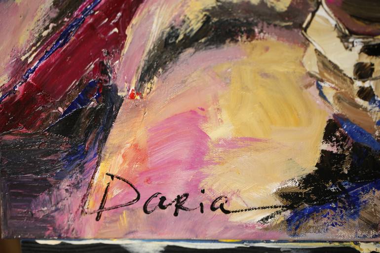 Original Pop Art Erotic Painting by Daria Bagrintseva