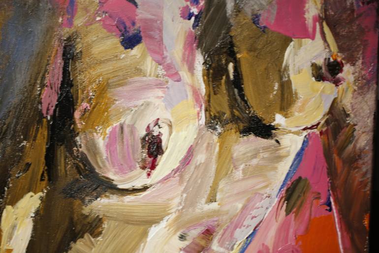 Original Pop Art Erotic Painting by Daria Bagrintseva