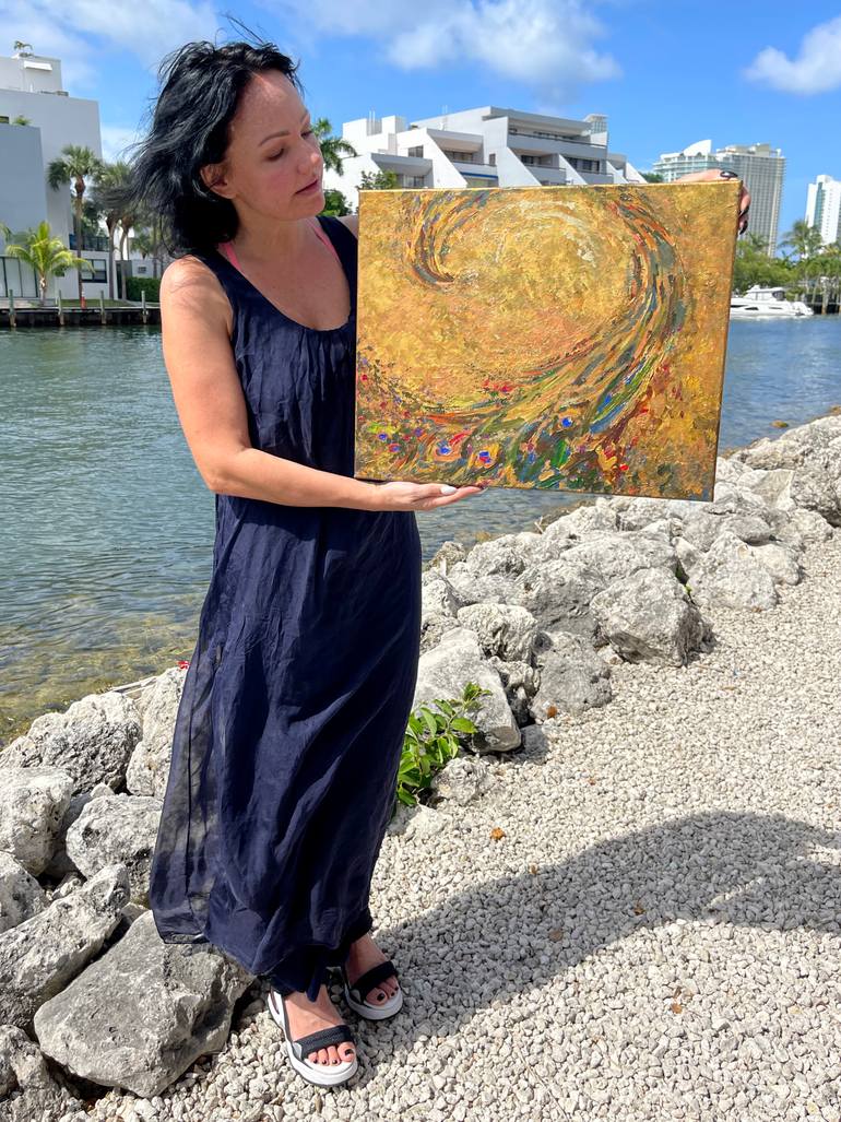 Original Art Deco Abstract Painting by Daria Bagrintseva