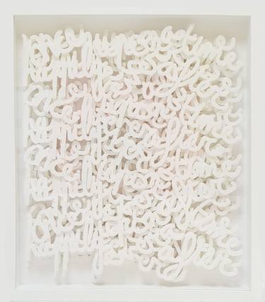 Original Contemporary Typography Sculpture by Thomas Gromas