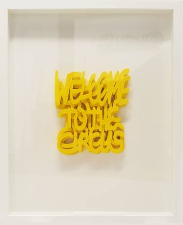 Original Contemporary Calligraphy Sculpture by Thomas Gromas