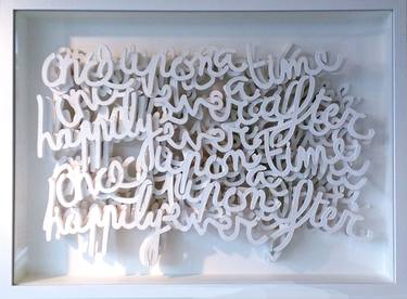 Original Calligraphy Sculpture by Thomas Gromas