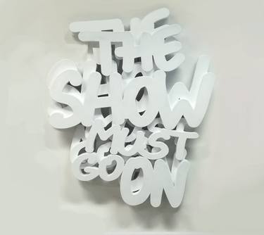 NEW  white variation 'the show must go on' unique thumb