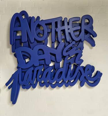 Saatchi Art Artist Thomas Gromas; Sculpture, “'Another day in paradise' wallsculpture blue variation” #art