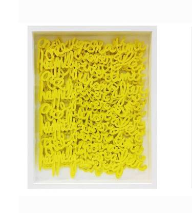 Original Abstract Typography Sculpture by Thomas Gromas