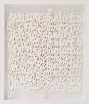 Original Typography Sculpture by Thomas Gromas