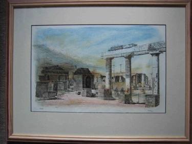 Original Realism Architecture Drawings by Martine Norman