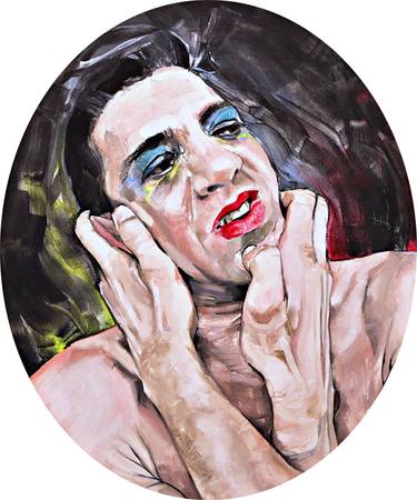 Original Portraiture Nude Painting by Elia Tomás