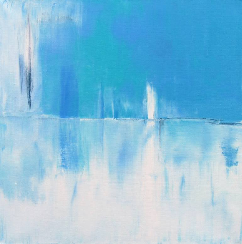 Blue Reflection On The Water Painting by Terrie Yeatts | Saatchi Art