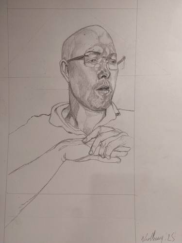 Original Figurative People Drawing by Neal Burns