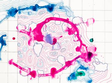 Original Conceptual Abstract Drawing by Katherine Keltner