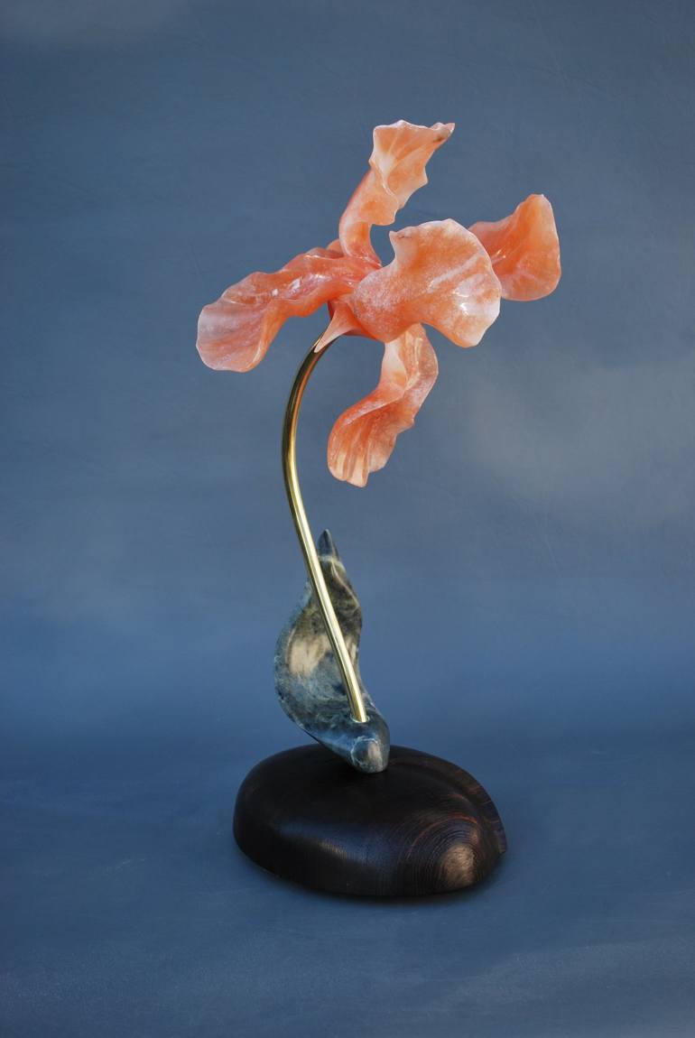 Original Realism Floral Sculpture by Leslie Dycke