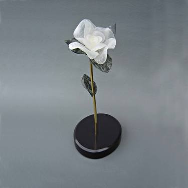 Original Fine Art Floral Sculpture by Leslie Dycke