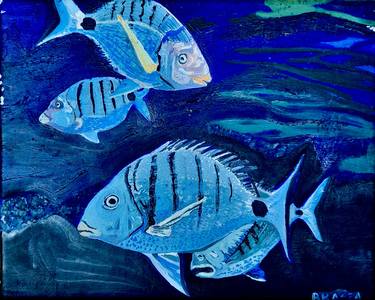 Print of Expressionism Fish Paintings by Marco Menato