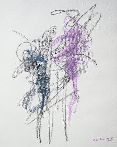 Original Portraiture Abstract Drawing by Silvana Abram