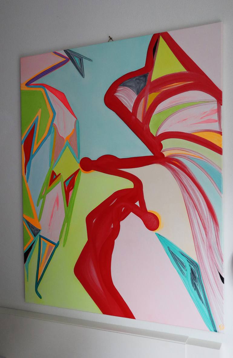 Original Abstract Language Painting by Silvana Abram
