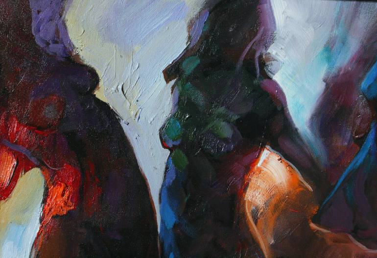 Original Abstract Expressionism Women Painting by Majid Alwahah