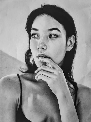 Original Modern Portrait Drawing by Emma Meijer