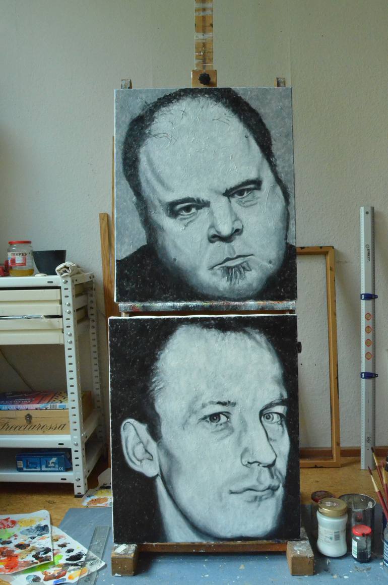 Original Figurative People Painting by Joerg Schimmel