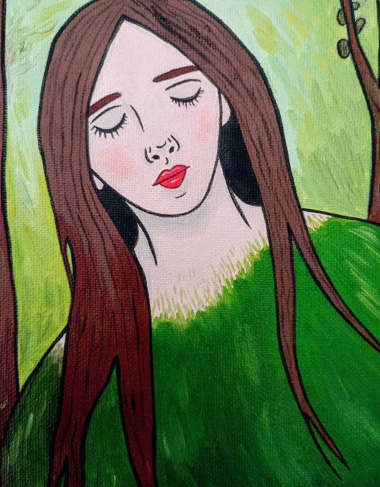 Original Illustration Women Painting by Kitty Cooper