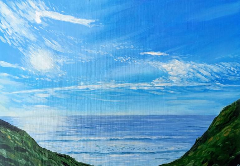 Print of Impressionism Seascape Paintings by Kitty Cooper