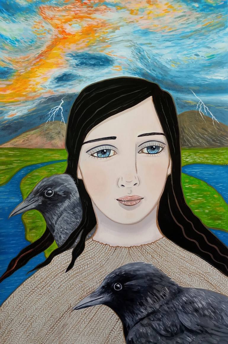 Print of Folk Fantasy Paintings by Kitty Cooper