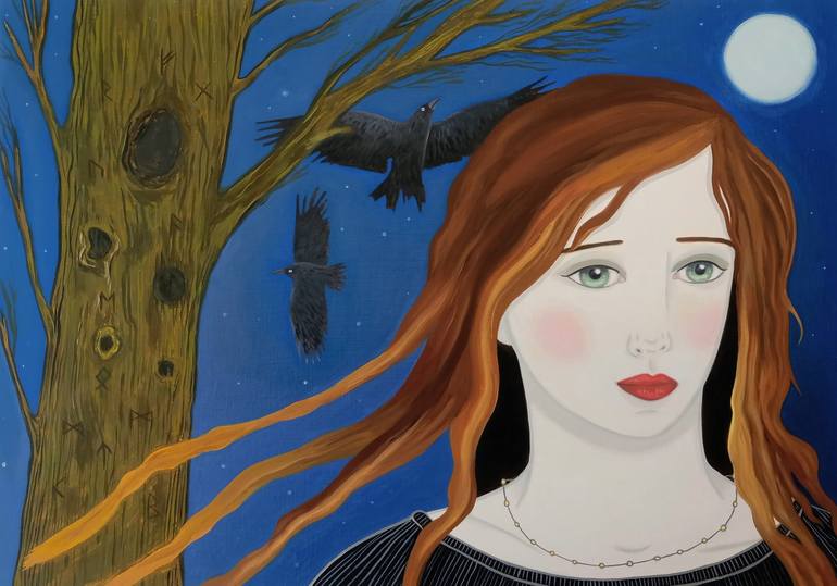 Print of Folk Classical Mythology Paintings by Kitty Cooper