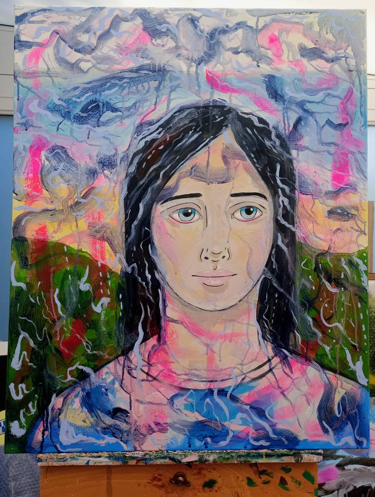 Original Abstract Expressionism Women Painting by Kitty Cooper