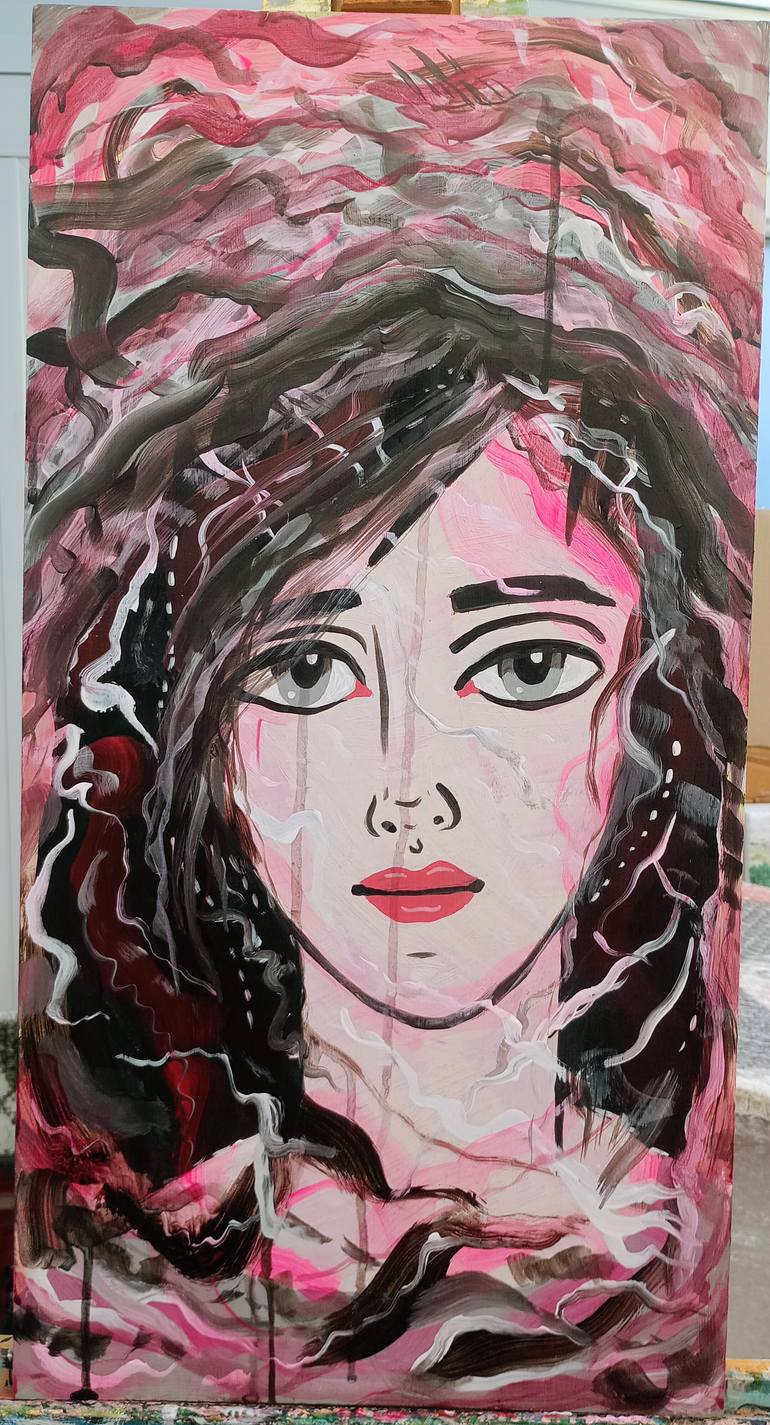 Original Abstract Expressionism Women Painting by Kitty Cooper