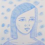 Blue Portrait by Kitty Cooper
