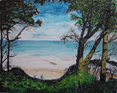 Original Expressionism Seascape Drawings by Kitty Cooper