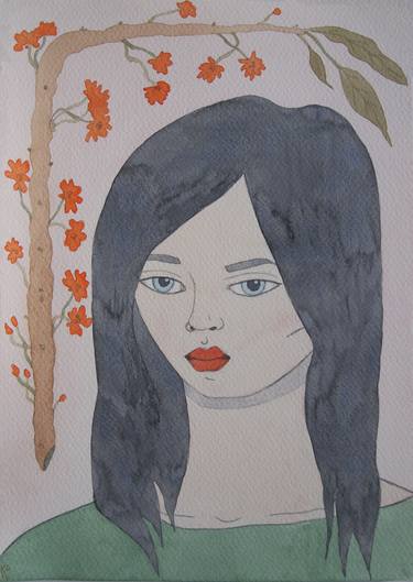 Original Folk Portrait Paintings by Kitty Cooper