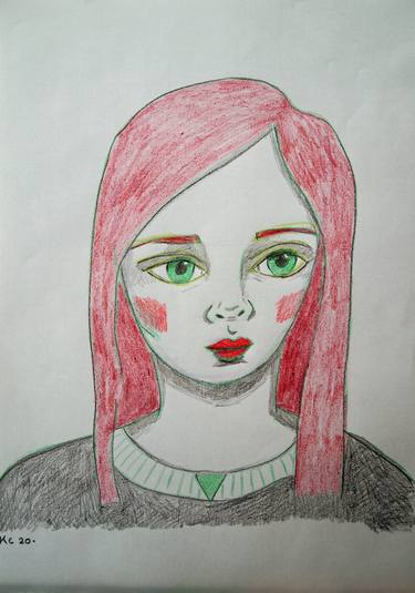 Red Hair -drawing thumb