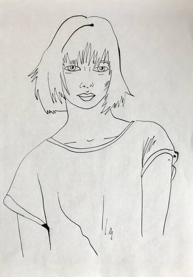 Original Expressionism Portrait Drawings by Kitty Cooper
