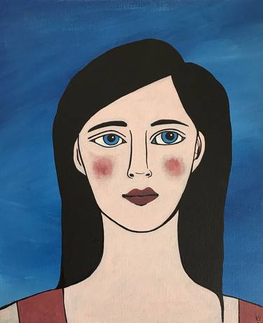 Portrait in Blue and Pink thumb