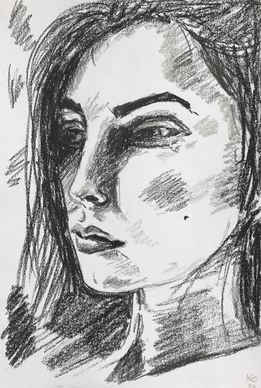 Print of Impressionism Portrait Drawings by Kitty Cooper