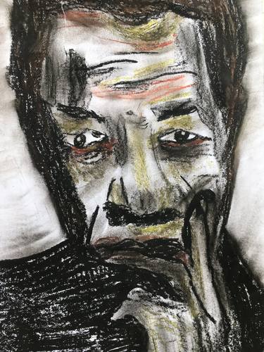 Original Expressionism Portrait Drawings by S Alexander
