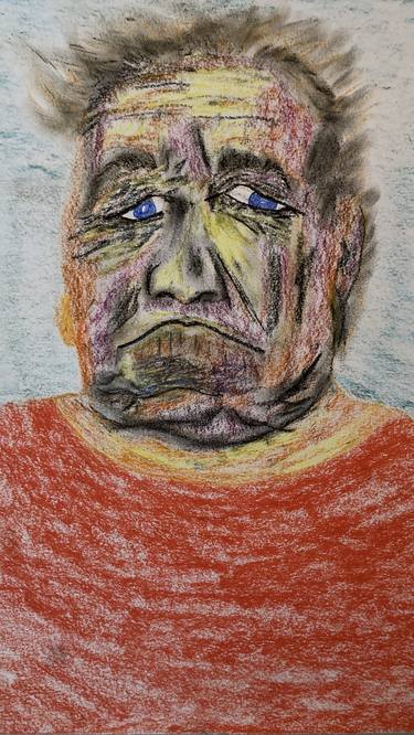 Original Expressionism Portrait Drawings by S Alexander