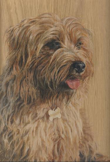 Original Dogs Painting by Peter G Jones