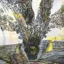 LE BAISER DE KALI (Kali's Kiss) 1, is a six paintings series. Inspiration is about metamorphosis, cycle of life - death - rebirth, about nature and body, floral exuberance, black and rainbow colors. It could be winter or spring. The end of cycle or beginning.