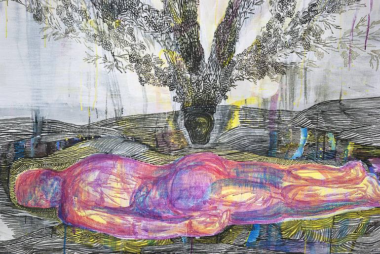 Original Expressionism Nature Painting by Katia Monaci