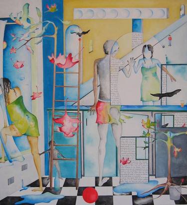 Original Surrealism Love Paintings by Christopher Nowlin